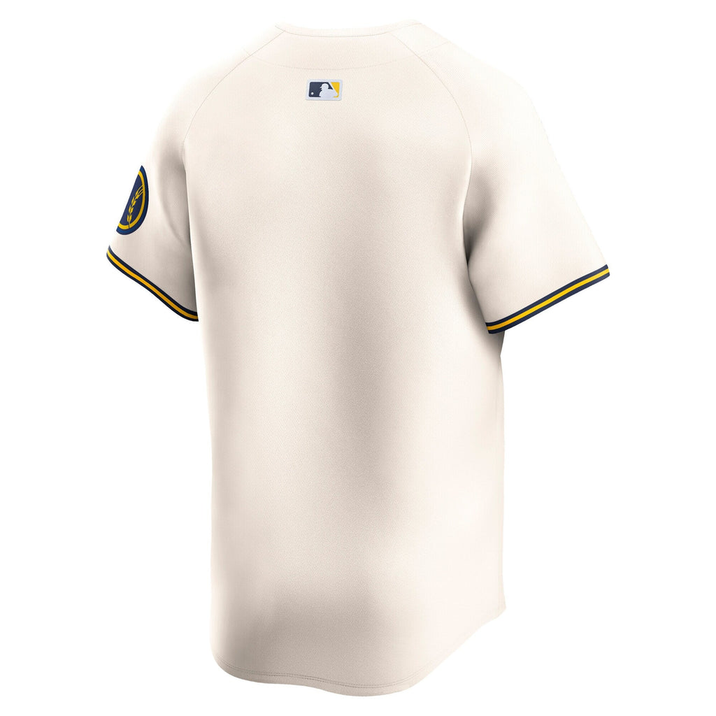 Milwaukee Brewers Cream Home Limited Jersey product image 4, provided for visual reference and product detail review