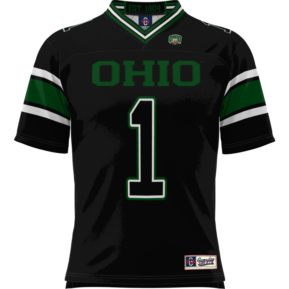 #1 Ohio Bobcats Football Jersey - Black product image 3, provided for visual reference and product detail review