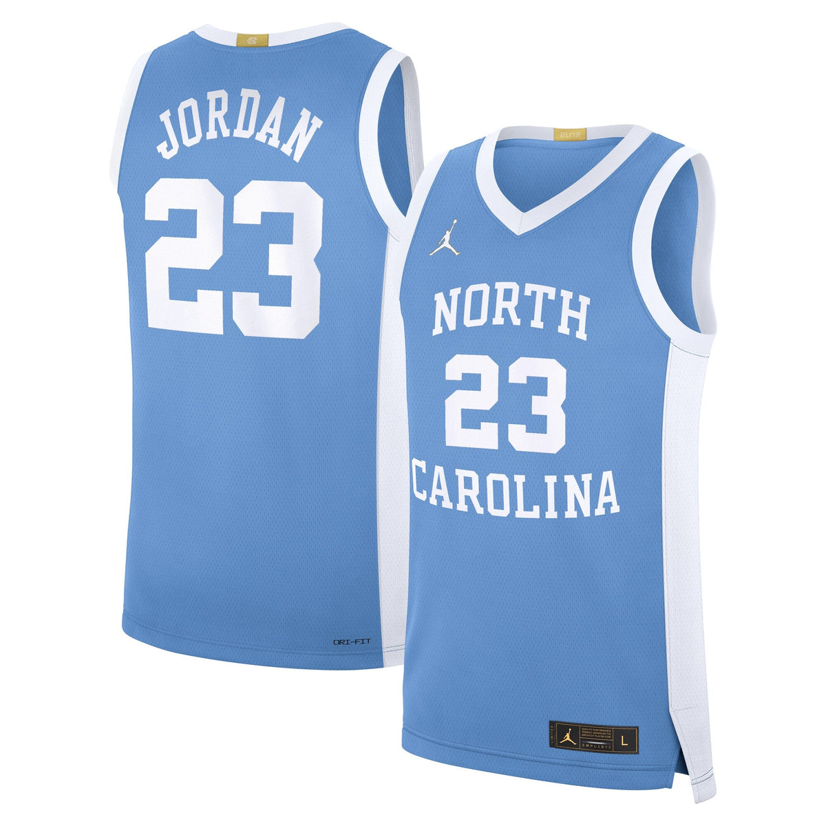 Michael Jordan Carolina Blue North Carolina Tar Heels Road Replica Basketball Jersey product image 1, provided for visual
