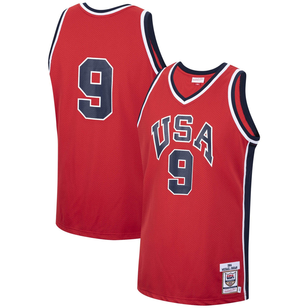USA 1984 Michael Jordan USA Basketball Authentic Alternate Jersey - Red product image 1, provided for visual reference and