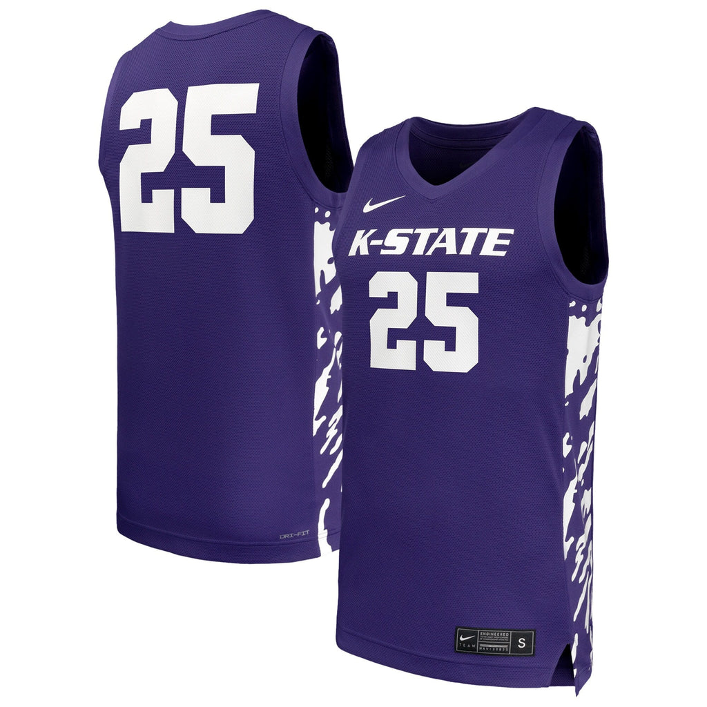 #25 Kansas State Wildcats Replica Basketball Jersey - Purple product image 1, provided for visual reference and product