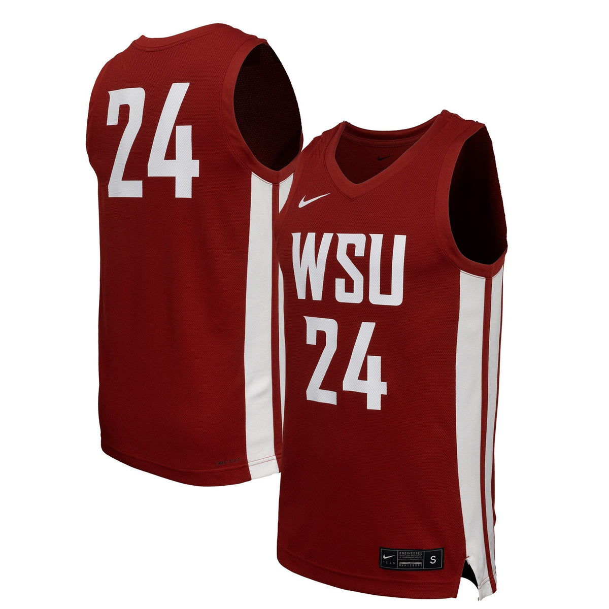 Washington State Cougars Replica Basketball Jersey - Crimson product image 1, provided for visual reference and product