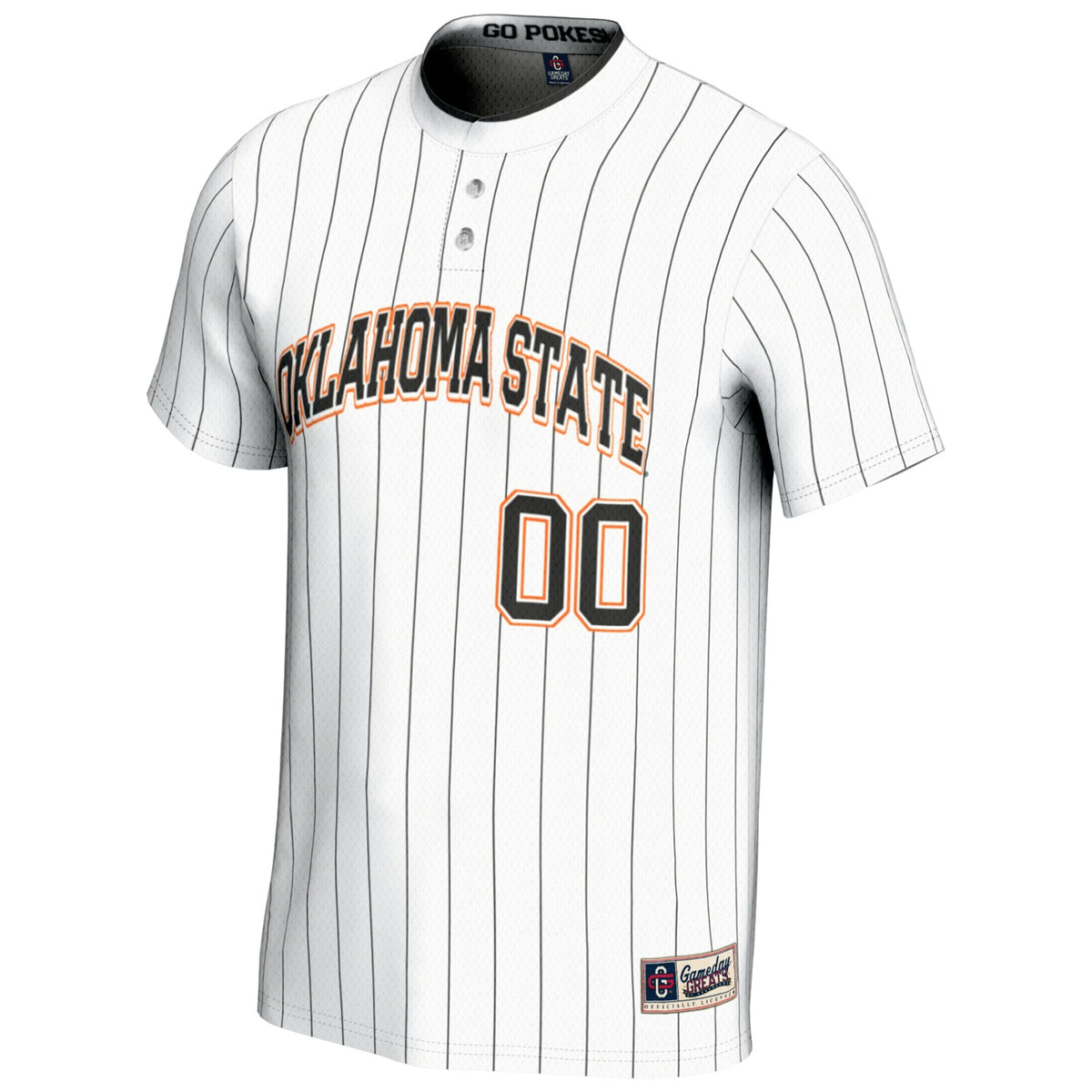 Oklahoma State Cowboys NIL Pick-A-Player Lightweight Softball Jersey - White product image 3, provided for visual reference
