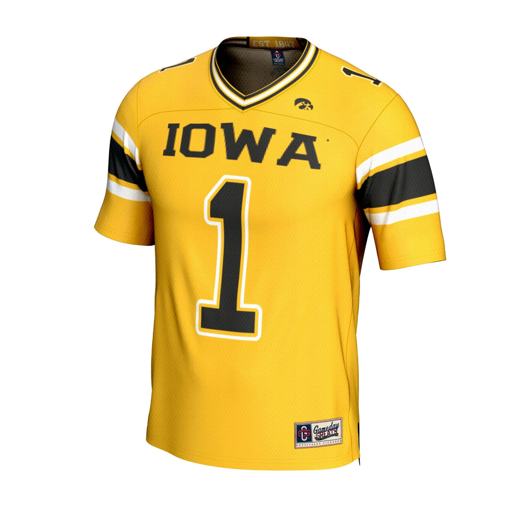 Iowa Hawkeyes Lightweight Collegiate Football Fashion Jersey - Gold product image 3, provided for visual reference and