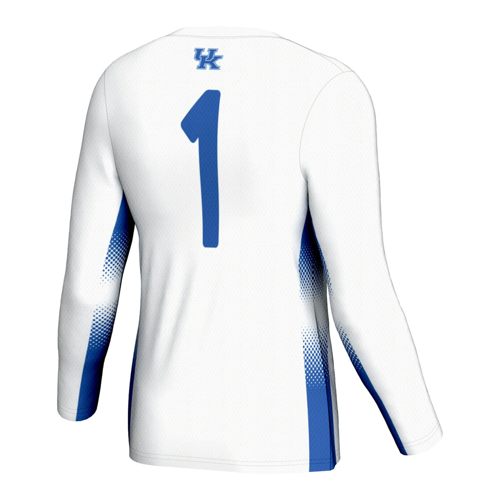 #1 Kentucky Wildcats Lightweight Volleyball Jersey - White product image 4, provided for visual reference and product detail