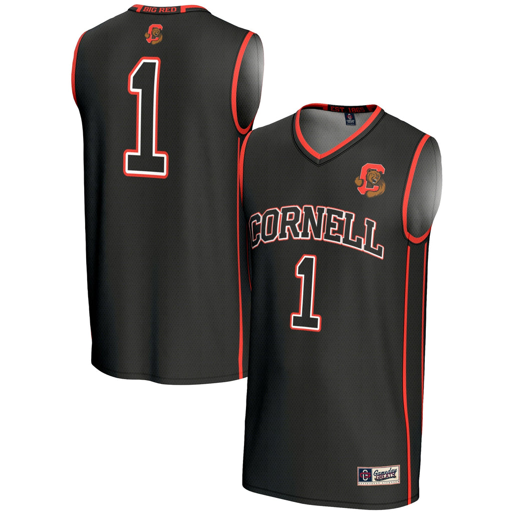 #1 Cornell Big Red Lightweight Basketball Jersey - Black product image 2, provided for visual reference and product detail