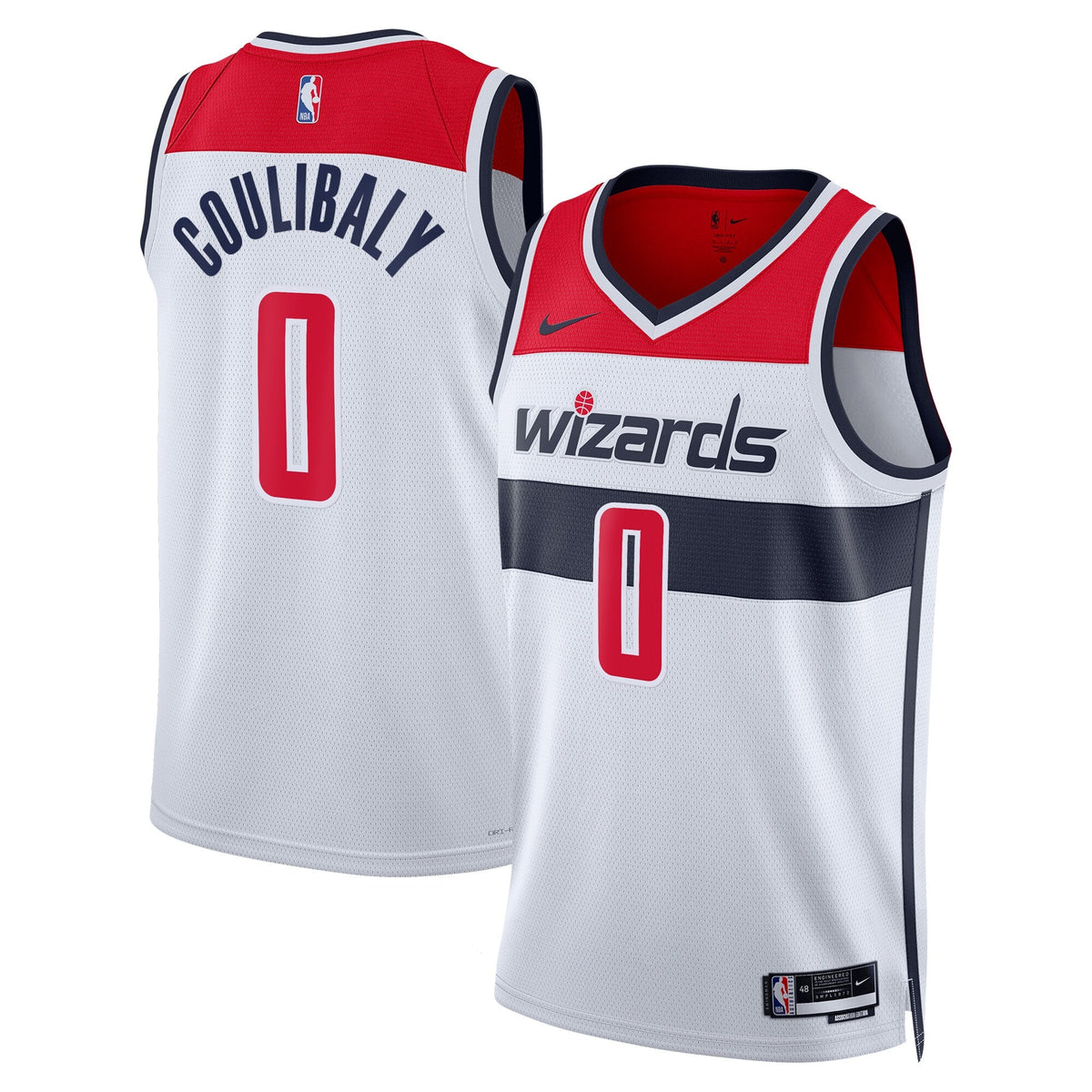Washington Wizards Association Edition Swingman Jersey - White - Bilal Coulibaly product image 2, provided for visual