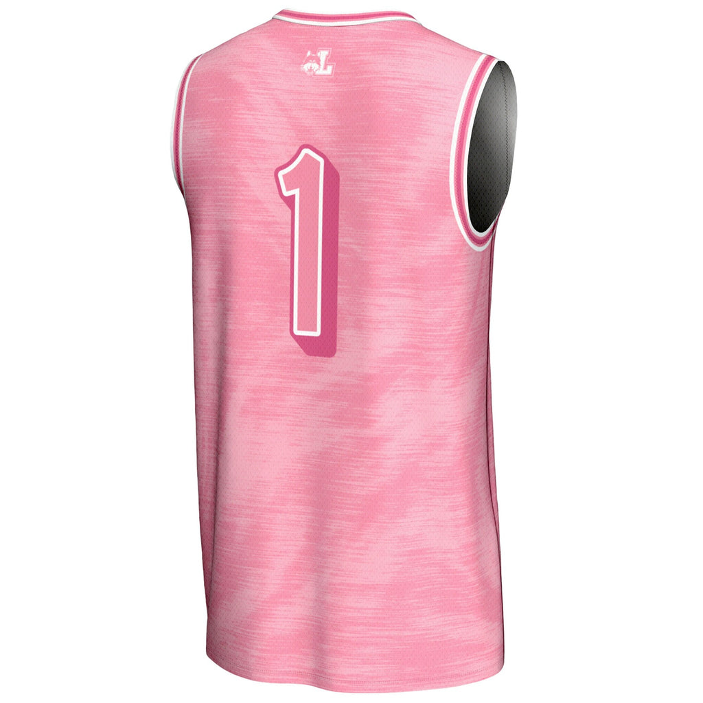 #1 Loyola Chicago Ramblers Lightweight Basketball Fashion Jersey - Pink product image 4, provided for visual reference and