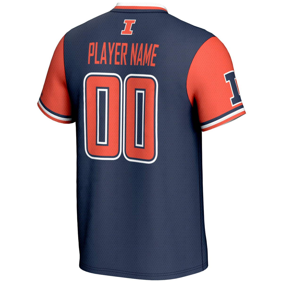 Illinois Fighting Illini NIL Pick-A-Player Lightweight Softball Jersey - Navy product image 4, provided for visual reference