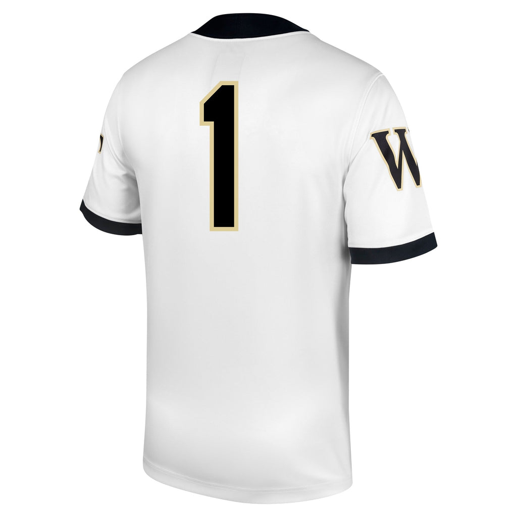 #1 Wake Forest Demon Deacons Untouchable Football Jersey – White product image 4, provided for visual reference and product