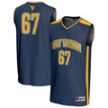 #67 West Virginia Mountaineers Lightweight Basketball Jersey - Navy product image 1, provided for visual reference and