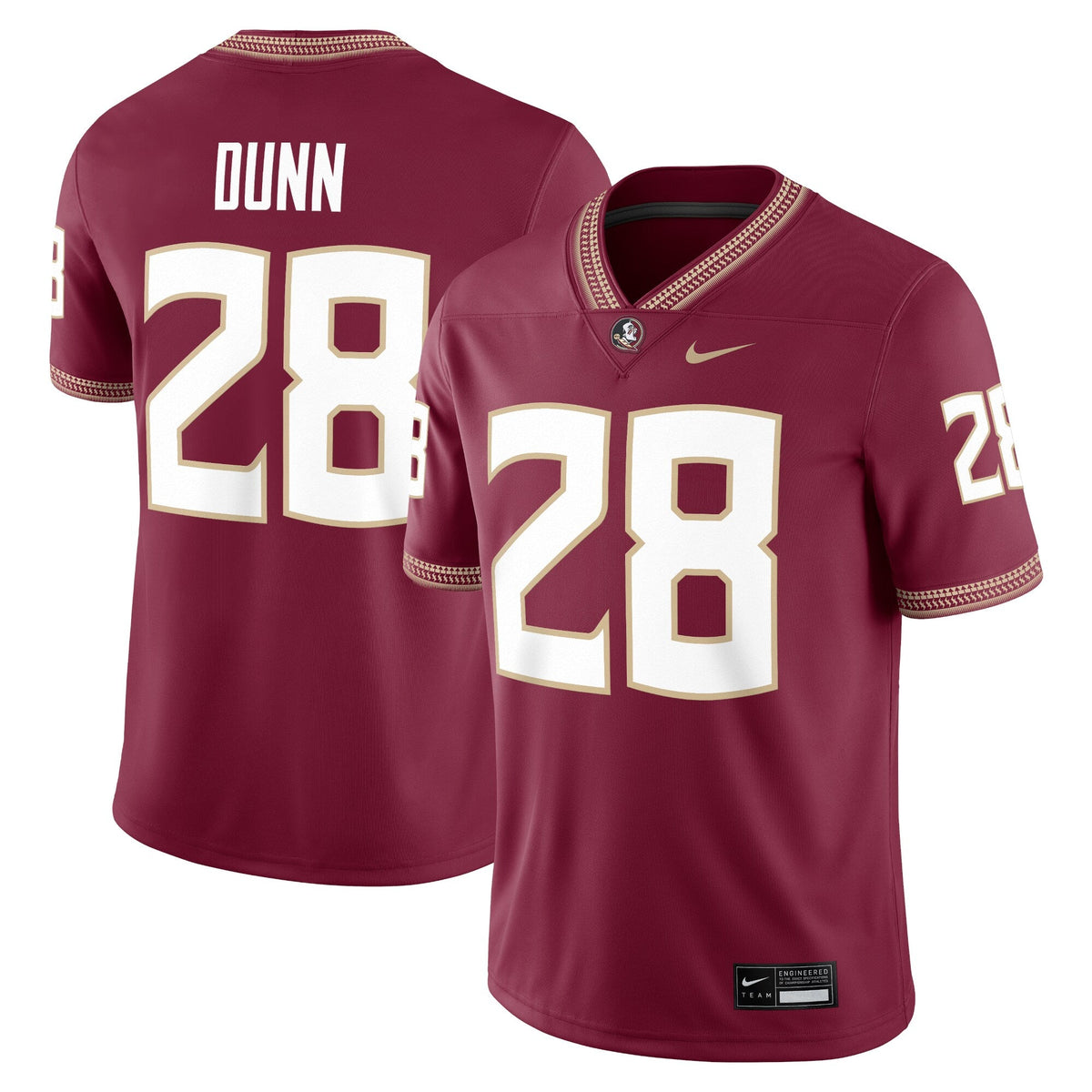 Warrick Dunn Florida State Seminoles Alumni Game Jersey - Garnet product image 2, provided for visual reference and product