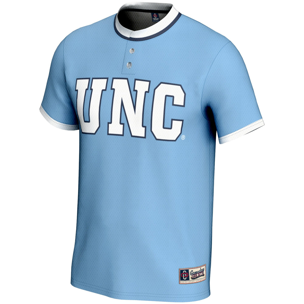 #1 North Carolina Tar Heels Lightweight Softball Jersey - Carolina Blue product image 3, provided for visual reference and