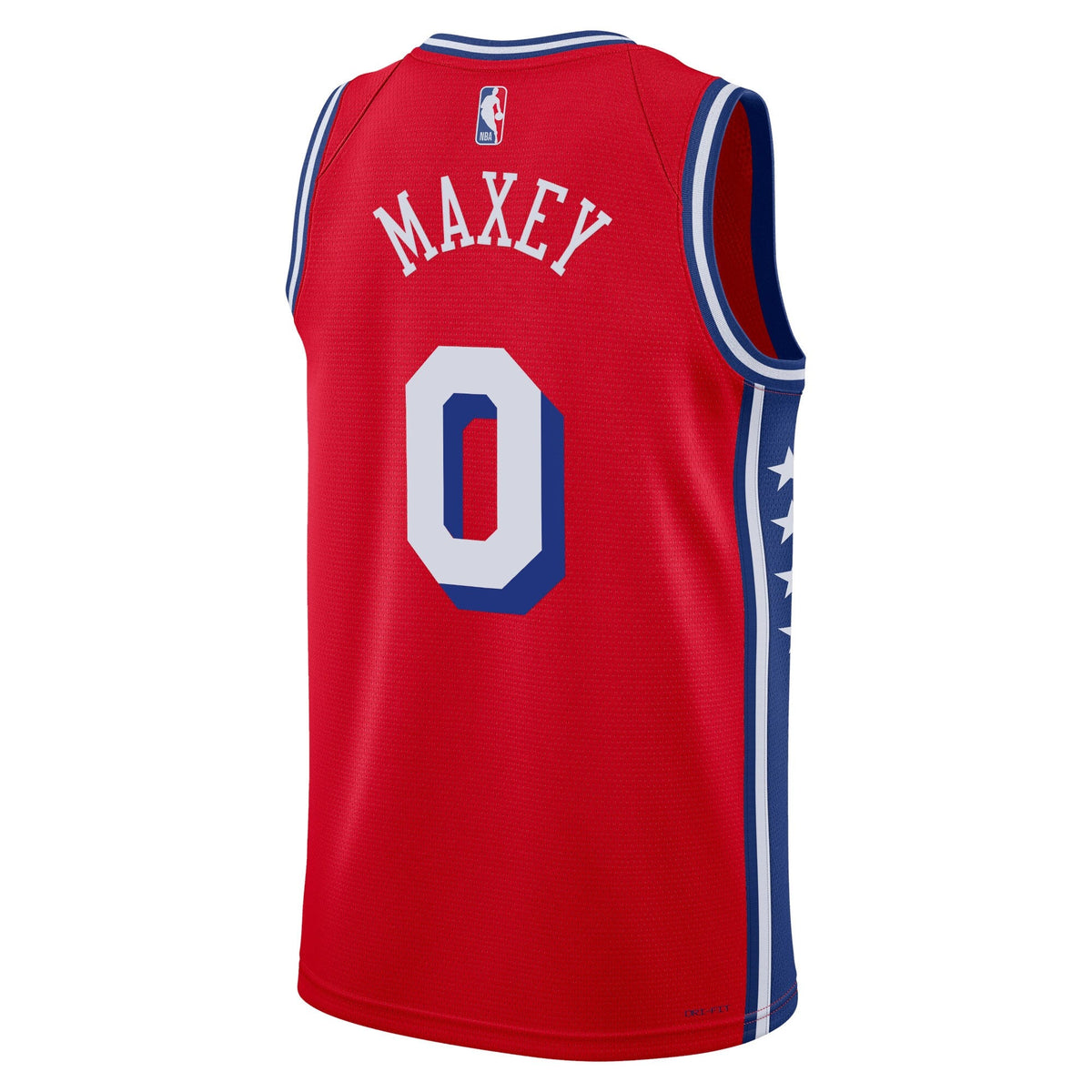 Philadelphia 76ers Statement Edition Swingman Jersey - Red - Tyrese Maxey product image 3, provided for visual reference and