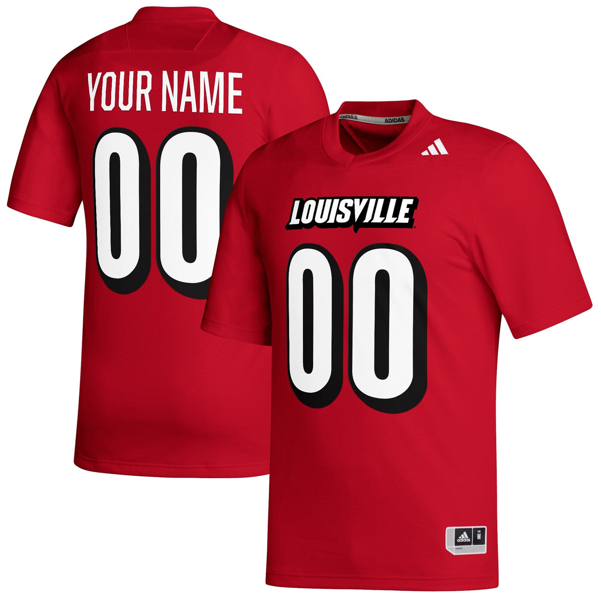 Louisville Cardinals Custom Replica Football Jersey - Red product image 2, provided for visual reference and product detail