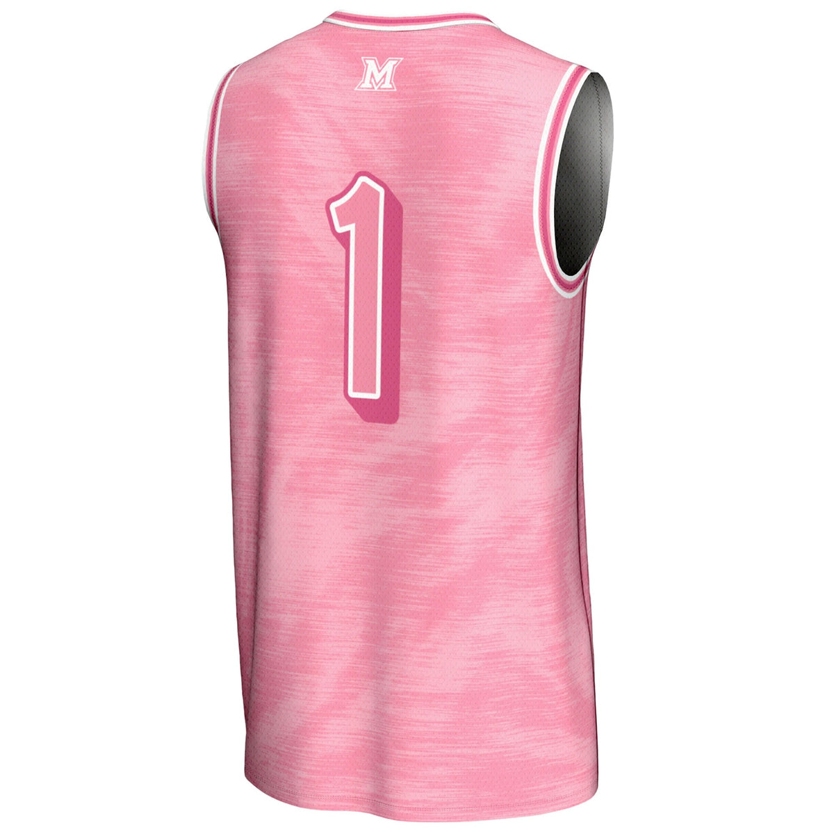 #1 Miami University RedHawks Lightweight Basketball Fashion Jersey - Pink product image 4, provided for visual reference and