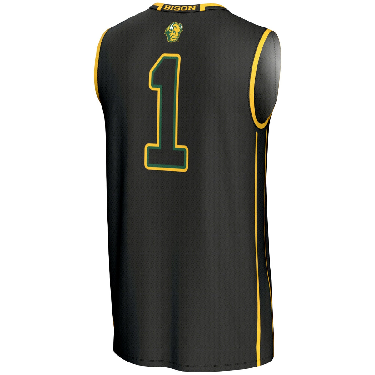 #1 NDSU Bison Lightweight Basketball Jersey - Black product image 4, provided for visual reference and product detail review