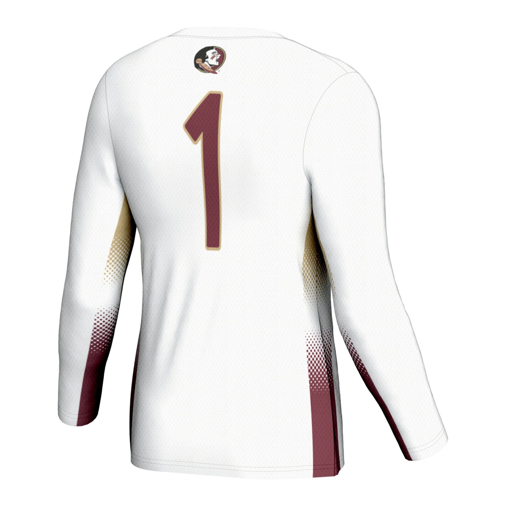 #1 Florida State Seminoles Lightweight Volleyball Jersey - White product image 4, provided for visual reference and product