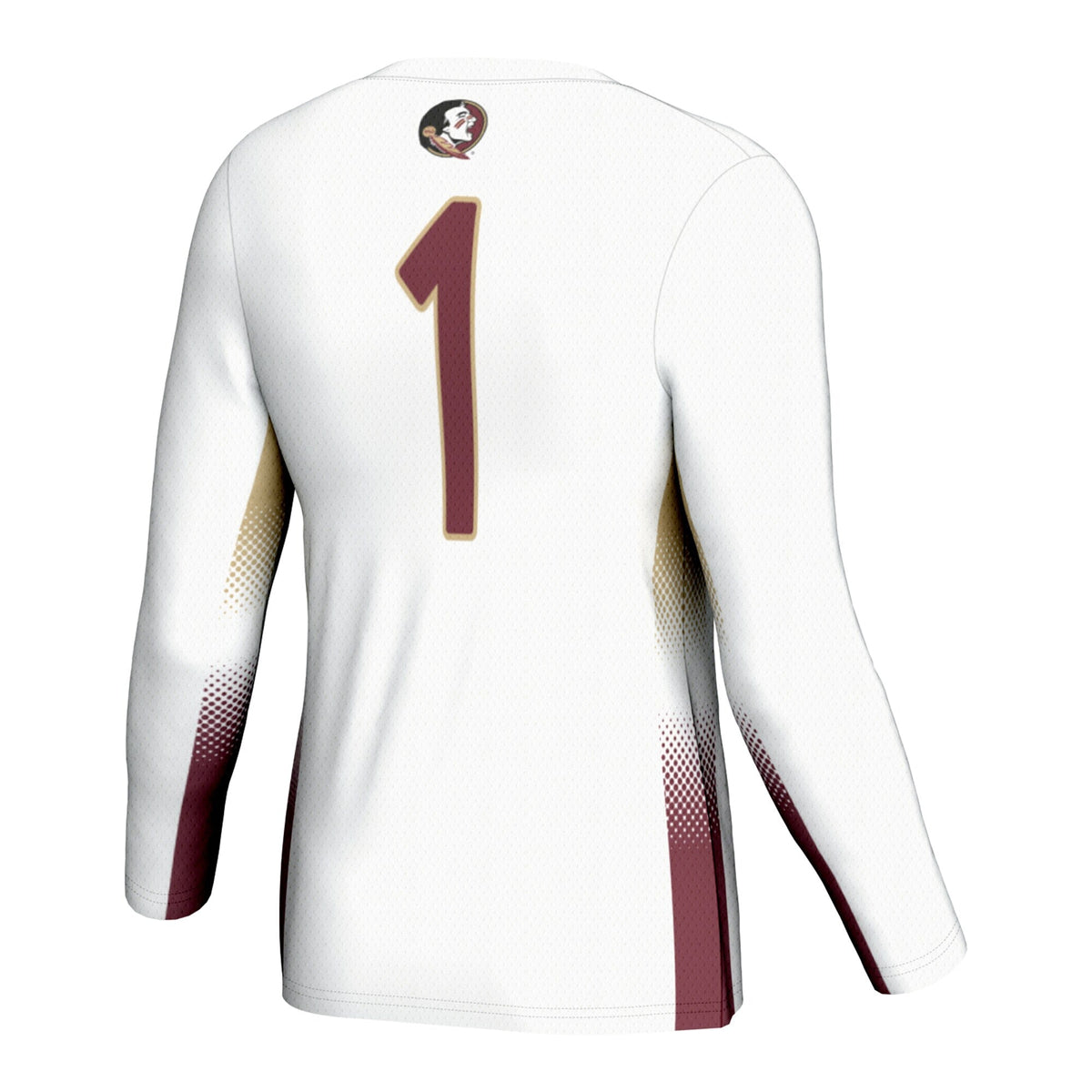 #1 Florida State Seminoles Lightweight Volleyball Jersey - White product image 4, provided for visual reference and product