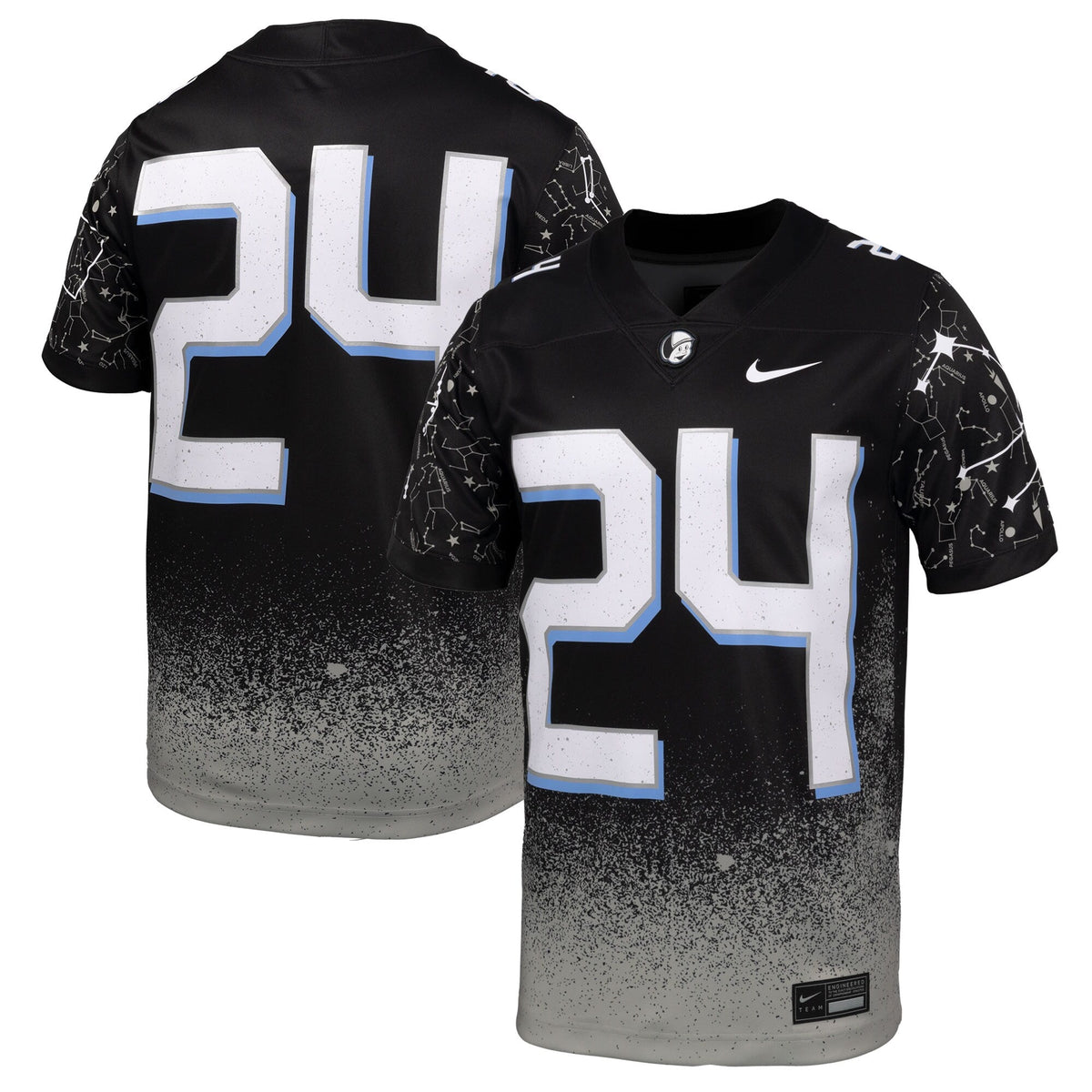 #24 UCF Knights 2024 Space Game Alternate Game Jersey - Black product image 2, provided for visual reference and product
