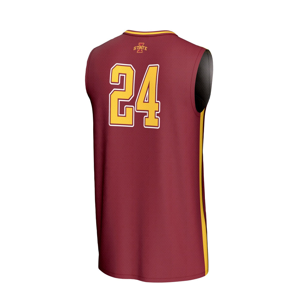 #24 Iowa State Cyclones Lightweight Collegiate Basketball Fashion Jersey - Cardinal product image 4, provided for visual