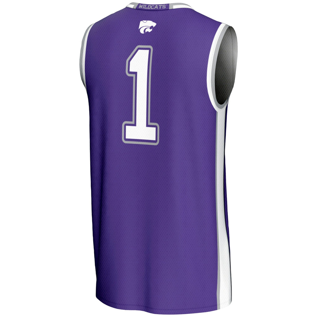 #1 Kansas State Wildcats Lightweight Basketball Jersey - Purple product image 4, provided for visual reference and product