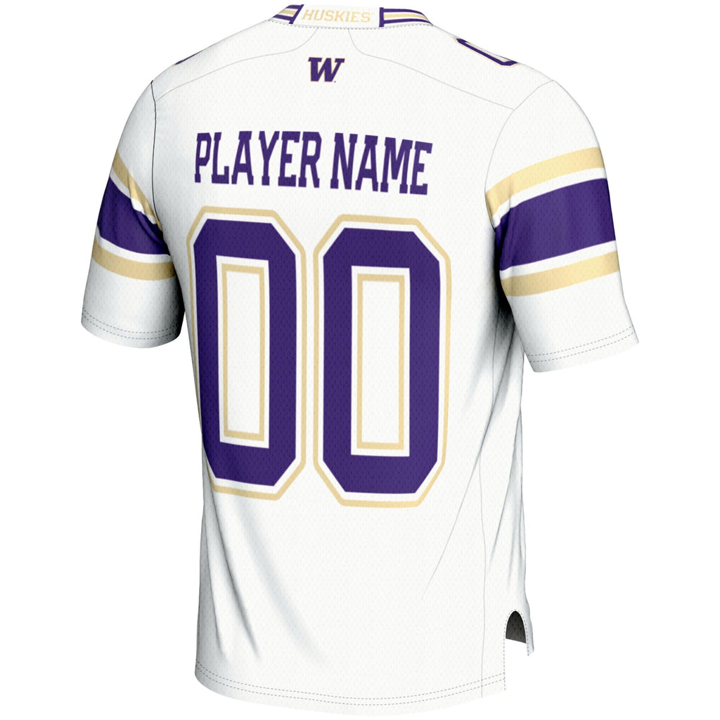 Washington Huskies NIL Pick-A-Player Football Jersey - White product image 4, provided for visual reference and product