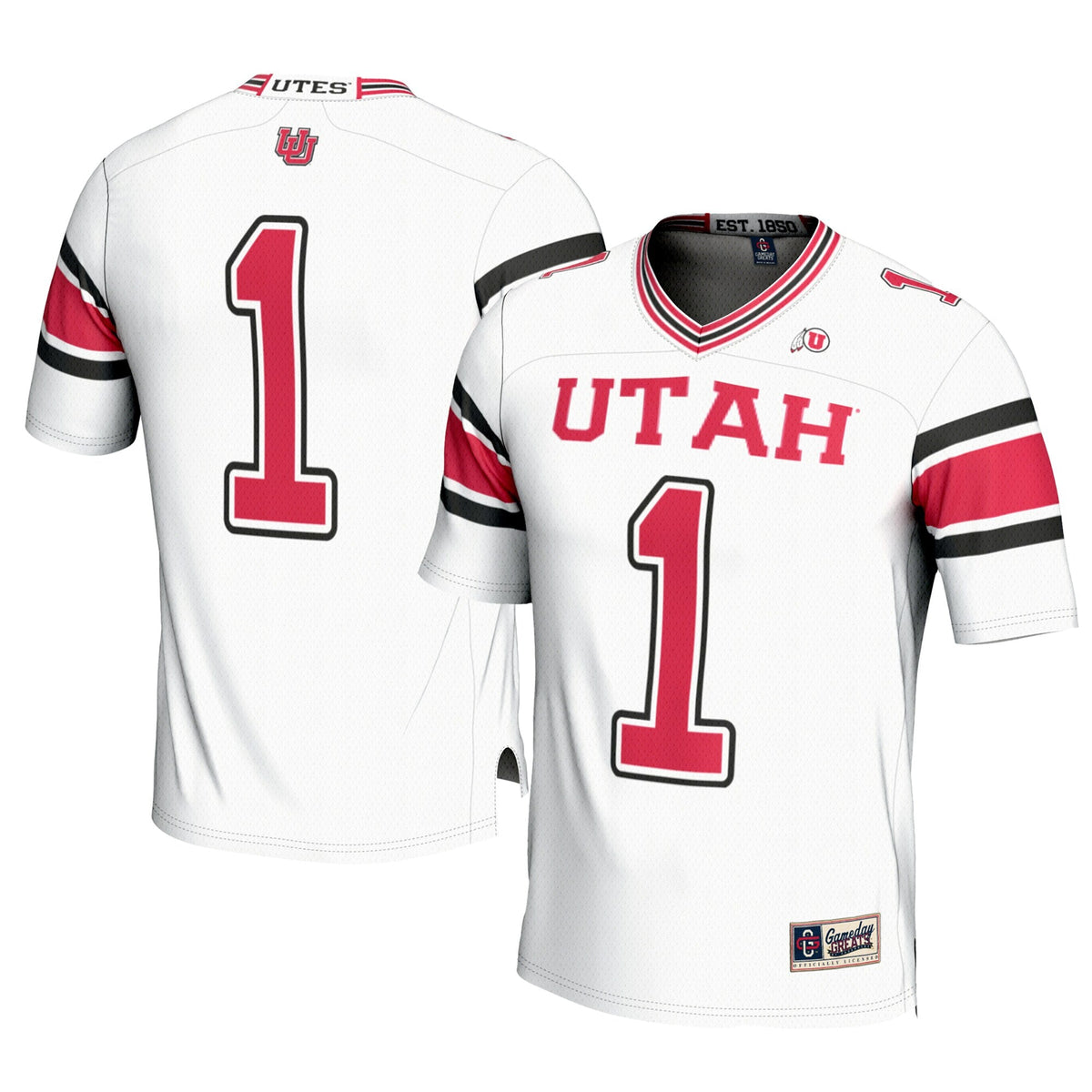 #1 Utah Utes Football Jersey - Cardinal product image 2, provided for visual reference and product detail review