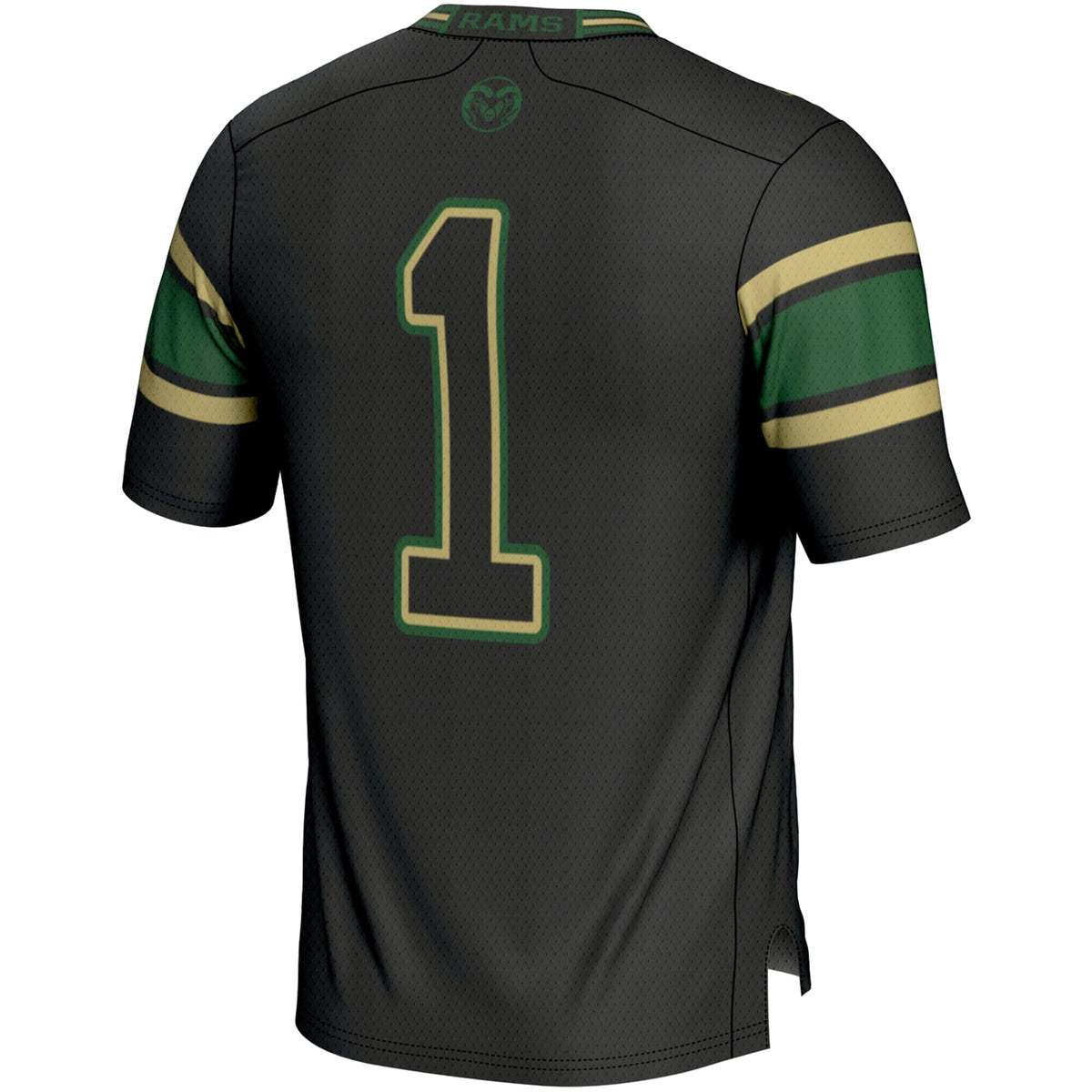 #1 Colorado State Rams Endzone Football Jersey - Black product image 4, provided for visual reference and product detail