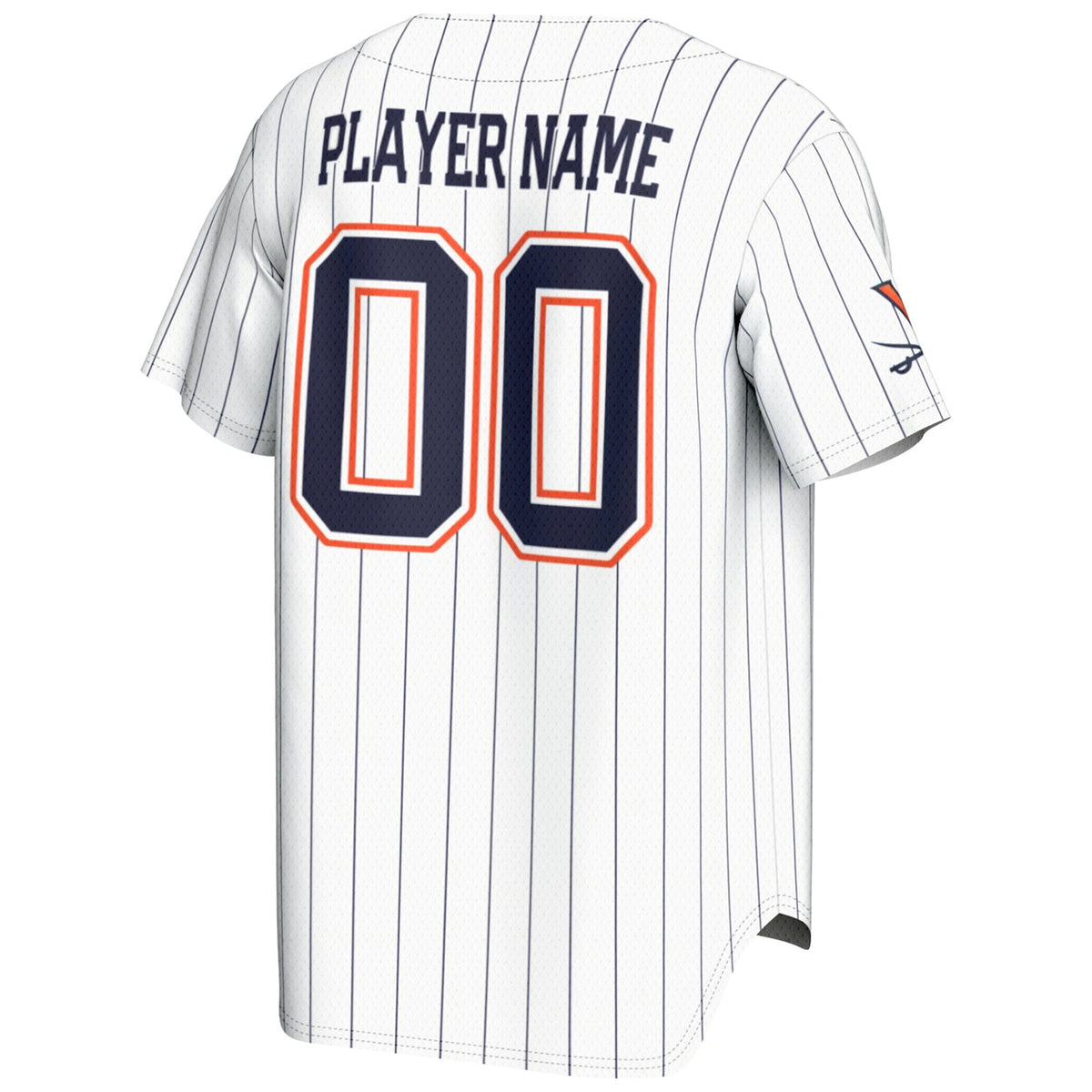 Virginia Cavaliers NIL Pick-A-Player Lightweight Baseball Jersey - White product image 4, provided for visual reference and