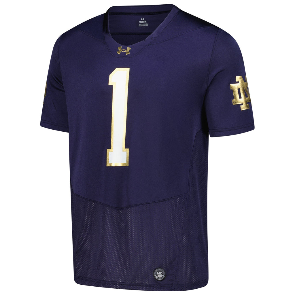 Notre Dame Fighting Irish Replica Football Jersey - Navy product image 3, provided for visual reference and product detail