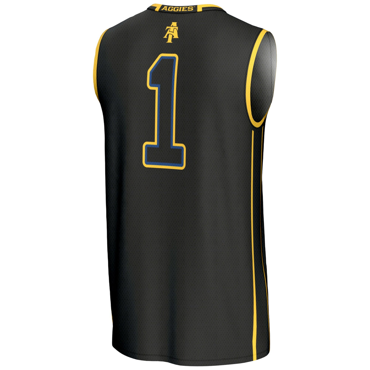 #1 North Carolina A&T Aggies Lightweight Basketball Jersey - Black product image 4, provided for visual reference and