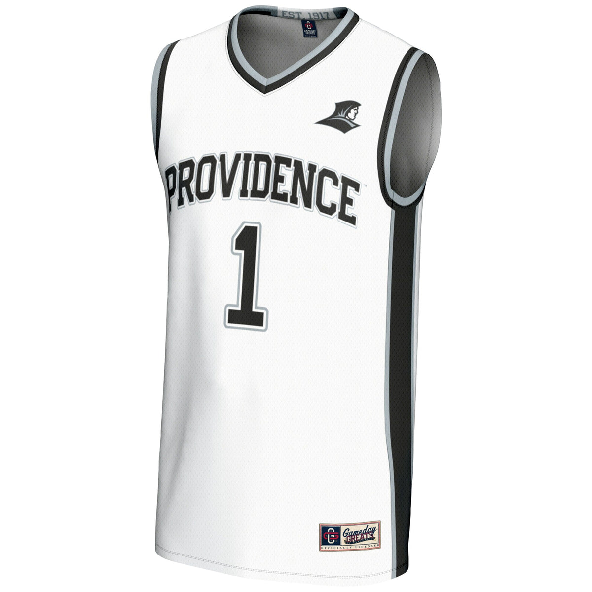 #1 Providence Friars Lightweight Basketball Jersey - White product image 3, provided for visual reference and product detail