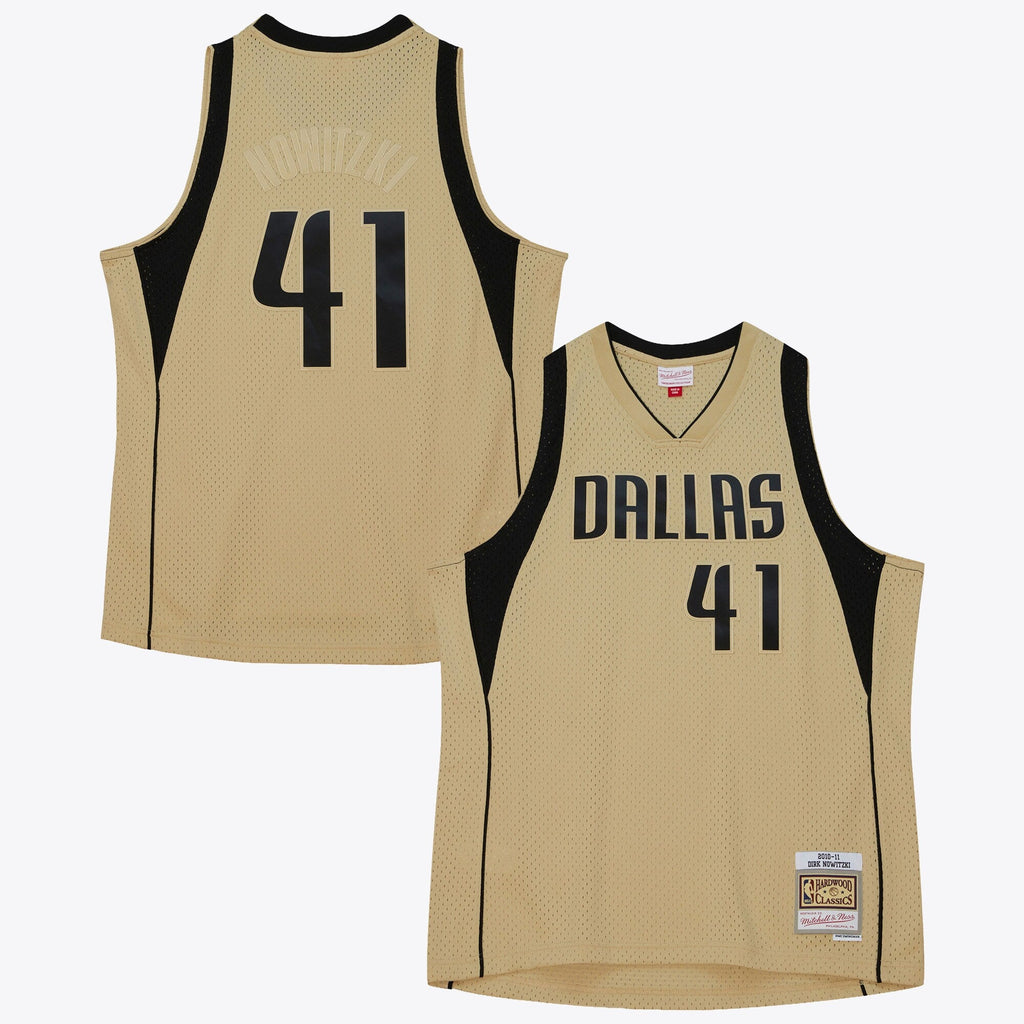 Dallas Mavericks Dirk Nowitzki 2010 Swingman Jersey - Khaki product image 2, provided for visual reference and product