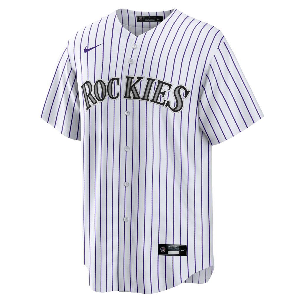 Colorado Rockies White Home Big & Tall Replica Jersey product image 3, provided for visual reference and product detail