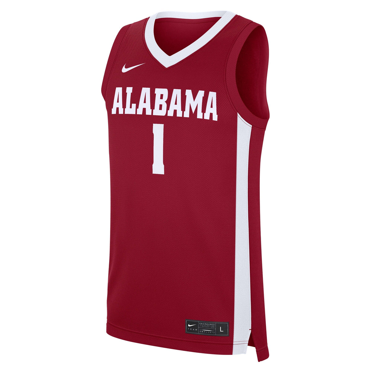 #1 Alabama Crimson Tide Road Replica Jersey - Crimson product image 3, provided for visual reference and product detail