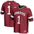 #1 UMass Minutemen Lightweight Collegiate Football Fashion Jersey - Maroon product image 1, provided for visual reference