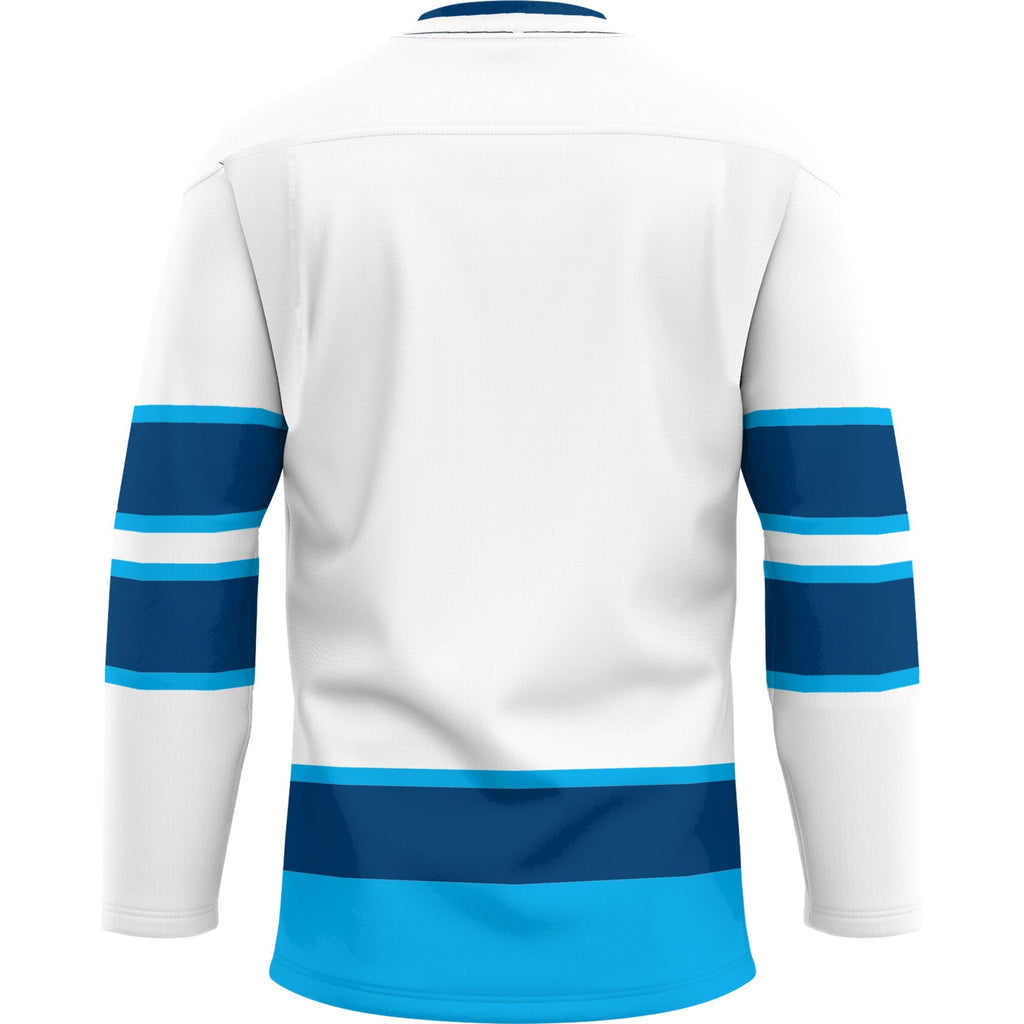 Mid Michigan College Hockey Jersey - White product image 4, provided for visual reference and product detail review
