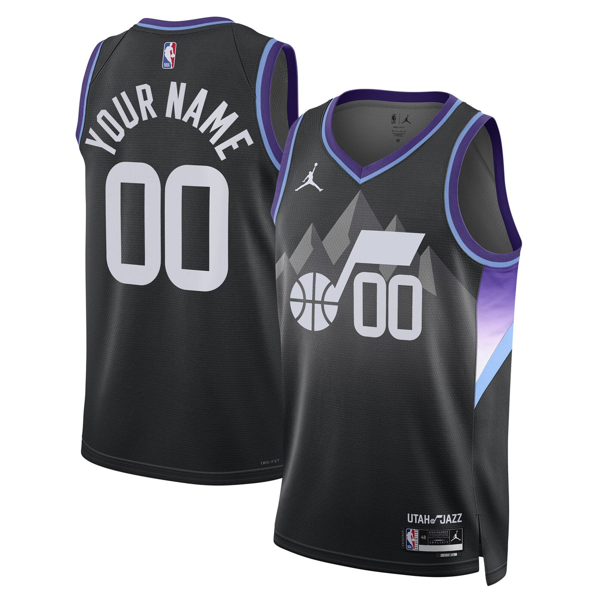 Utah Jazz NBA Statement Edition Swingman Jersey - Custom product image 2, provided for visual reference and product detail