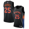 New York Knicks Statement Edition Jersey - Black - Mikal Bridges product image 1, provided for visual reference and product