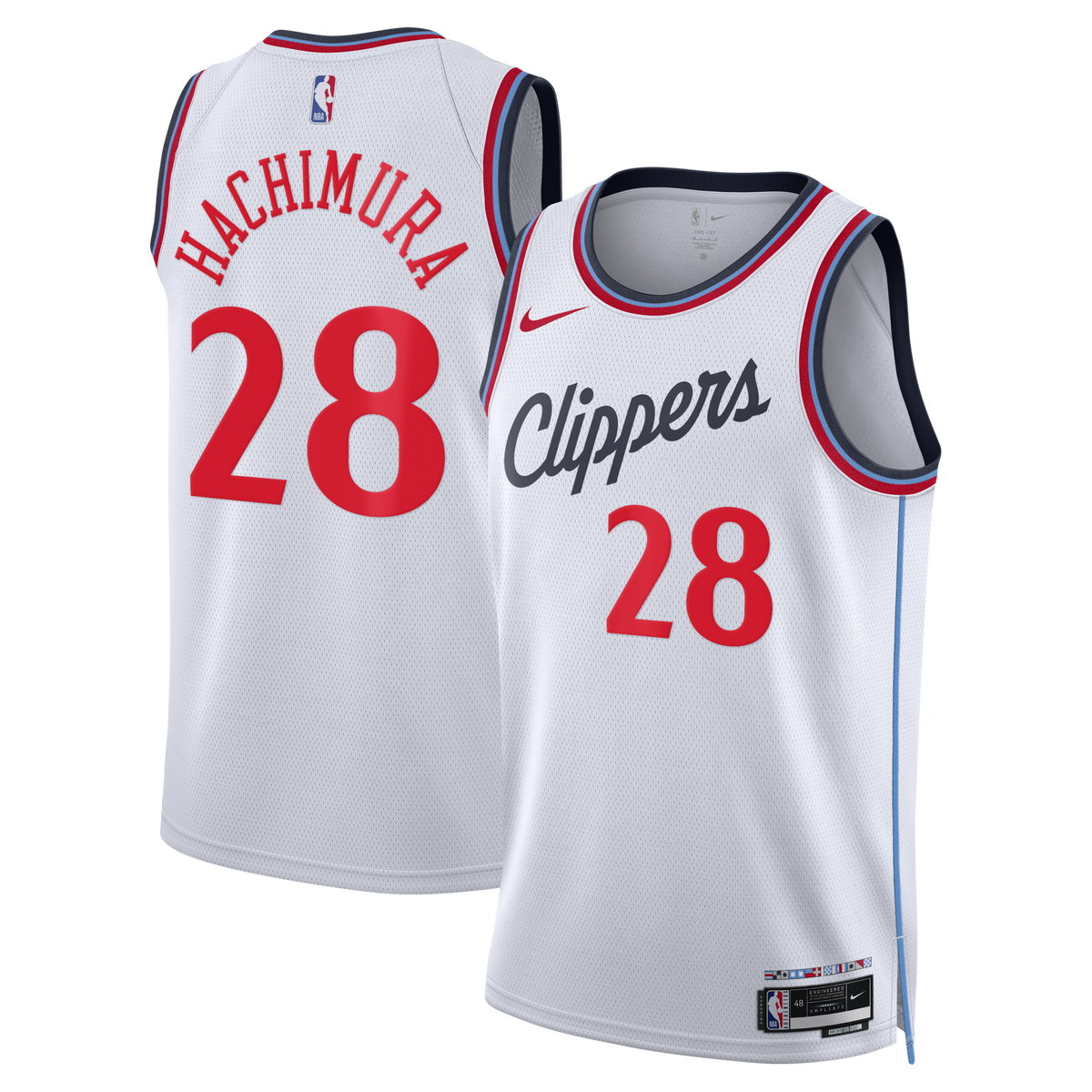 Los Angeles Clippers Replica Association Edition Swingman Jersey - White - Rui Hachimura product image 2, provided for