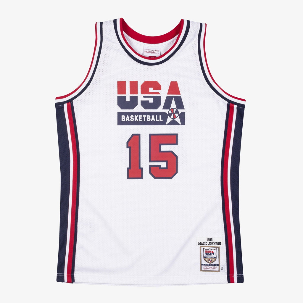 USA Basketball Authentic Jersey Magic Johnson 1992 product image 2, provided for visual reference and product detail review