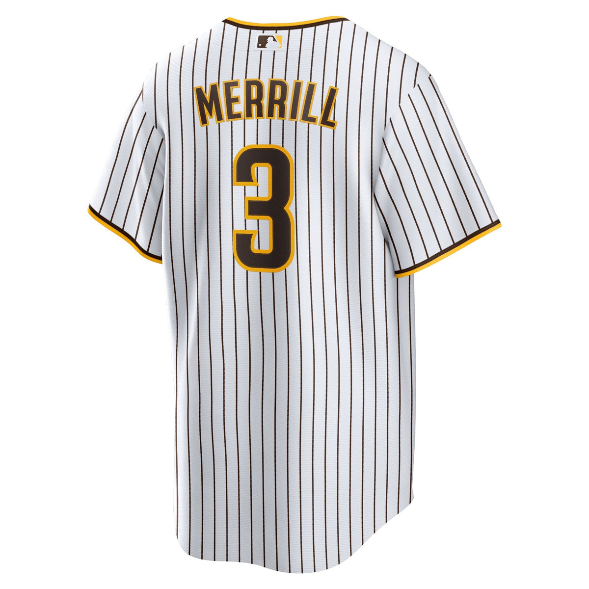 San Diego Padres Jackson Merrill White Home Replica Jersey product image 4, provided for visual reference and product detail