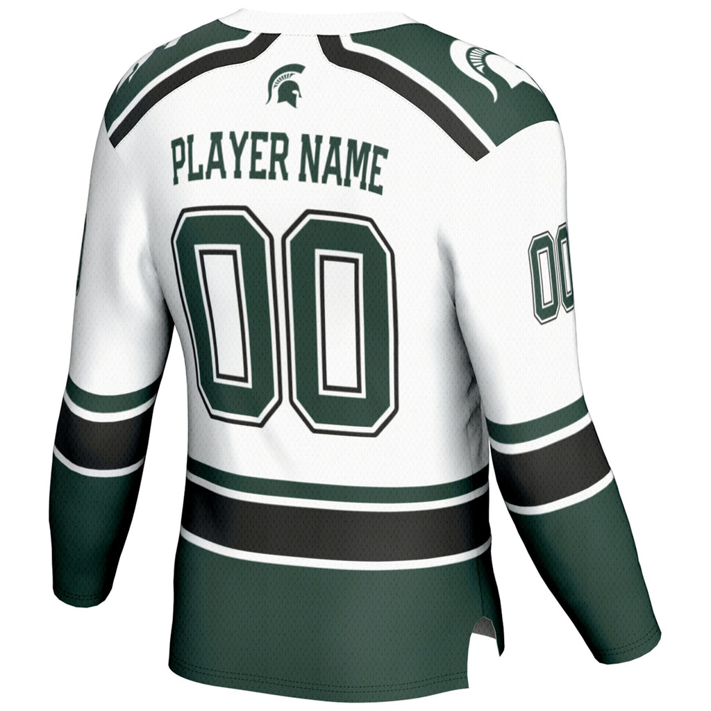 Michigan State Spartans Ice Hockey NIL Pick-A-Player Jersey - White product image 4, provided for visual reference and