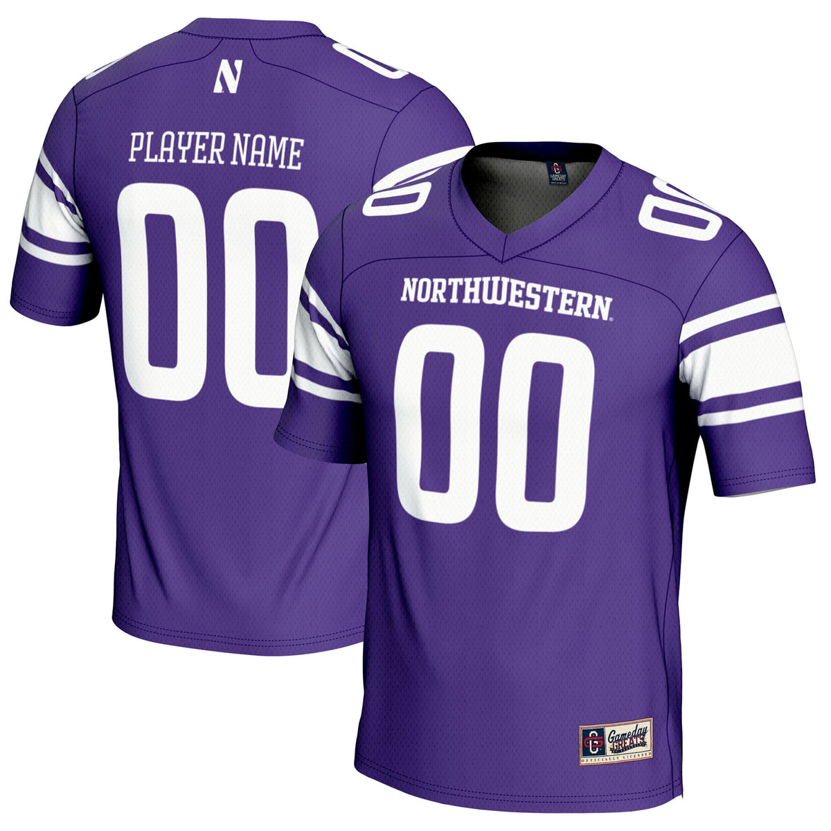 Northwestern Wildcats NIL Pick-A-Player Football Jersey - Purple product image 2, provided for visual reference and product