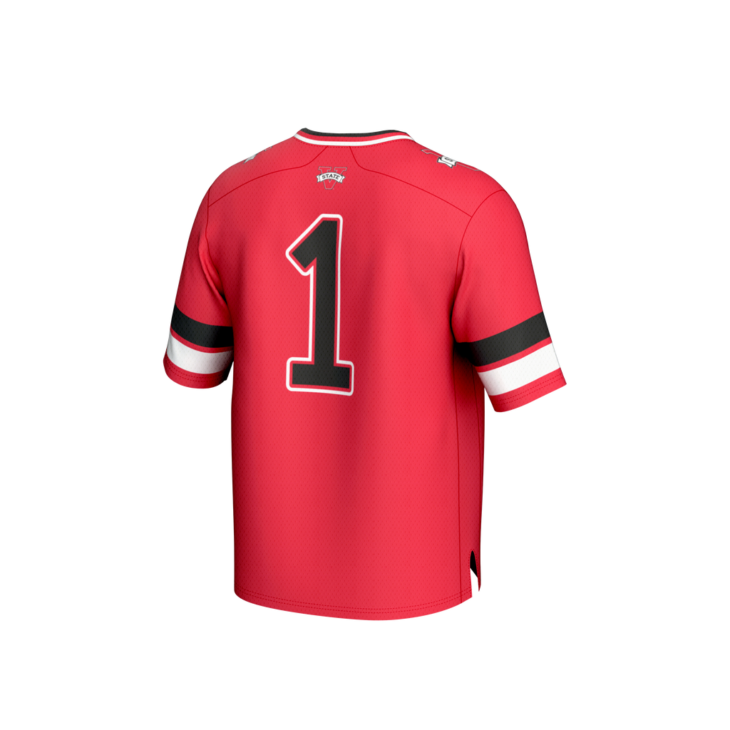 #1 Valdosta State Blazers Lightweight Collegiate Football Fashion Jersey - Red product image 4, provided for visual