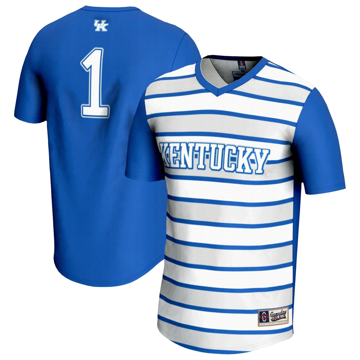 #1 Kentucky Wildcats Lightweight Soccer Fashion Jersey - Royal product image 2, provided for visual reference and product