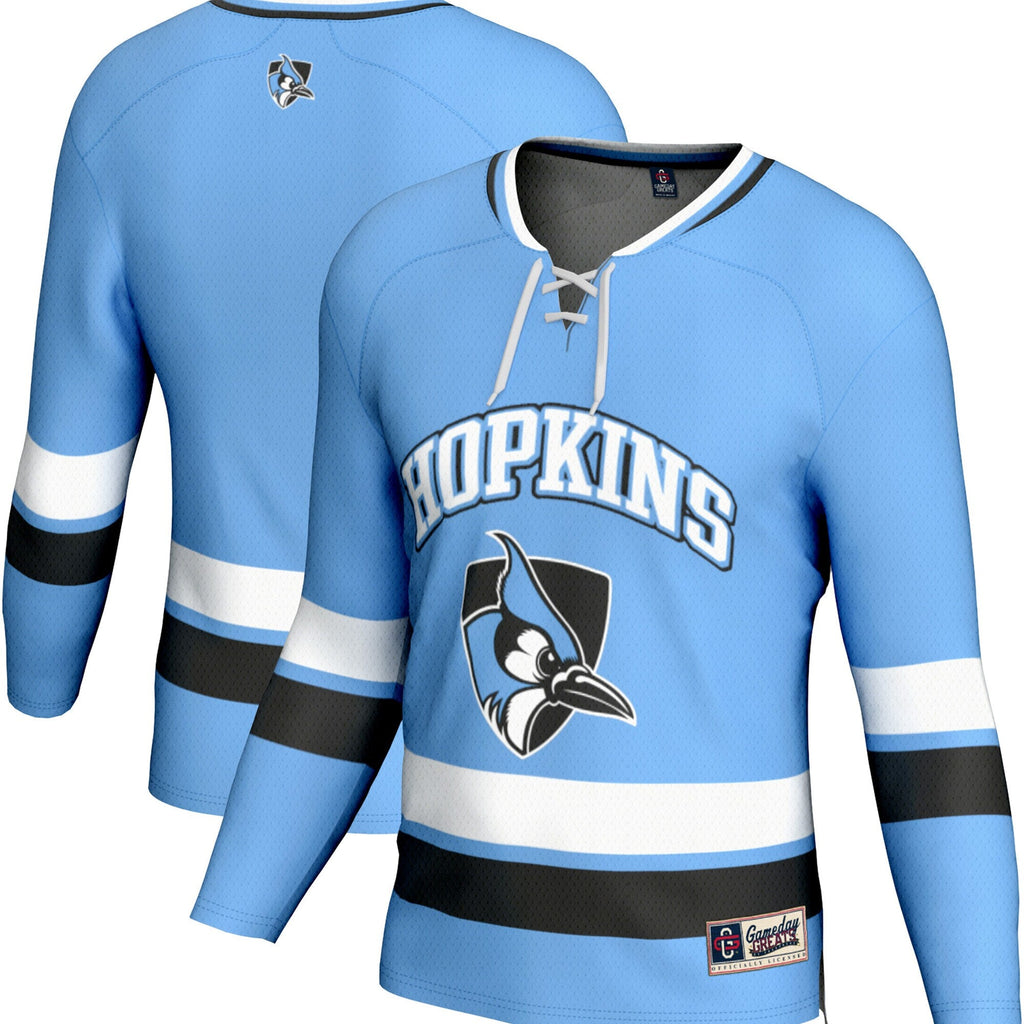 Johns Hopkins Blue Jays Spirit Hockey Jersey - Light Blue product image 2, provided for visual reference and product detail