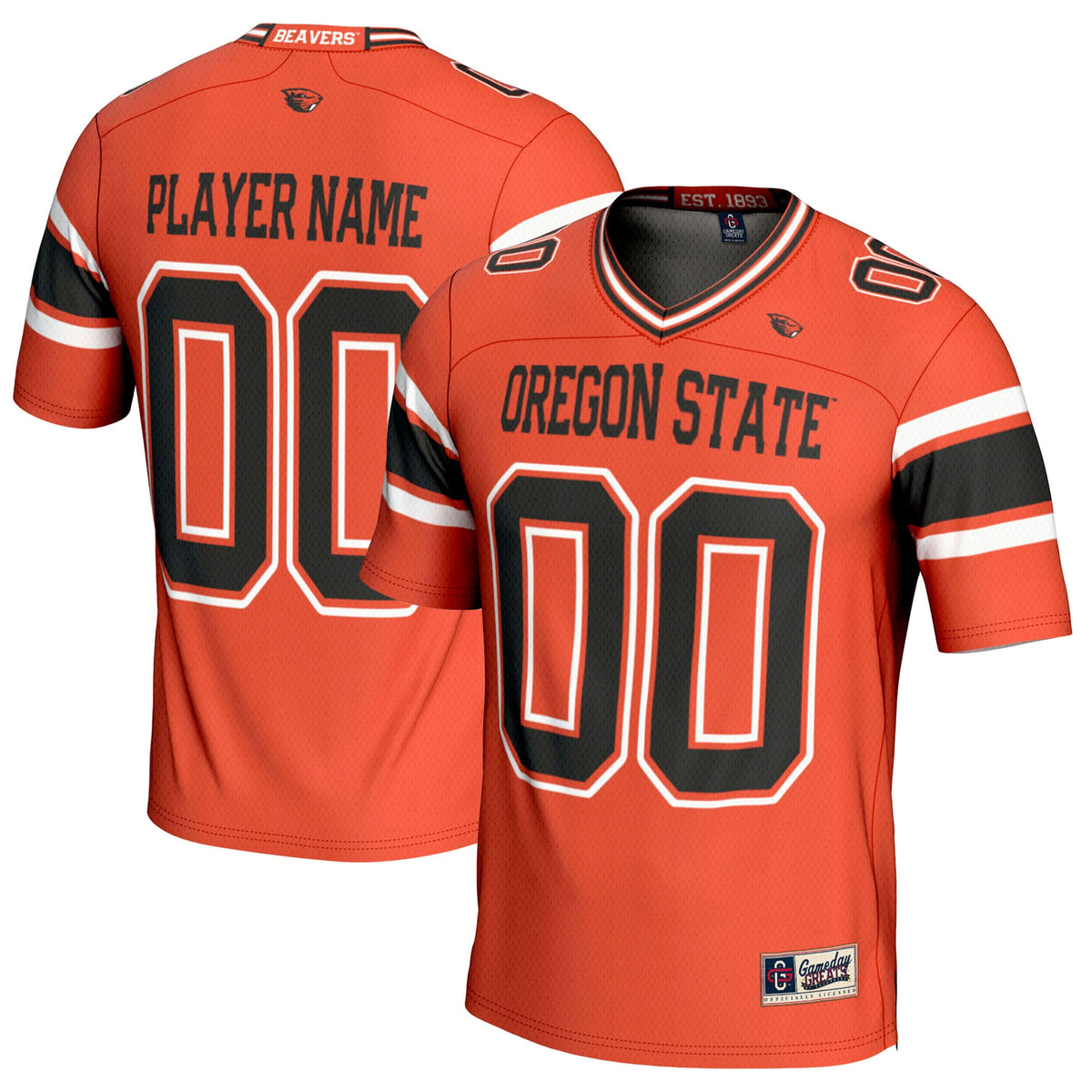 Oregon State Beavers NIL Pick-A-Player Football Jersey - Orange product image 1, provided for visual reference and product