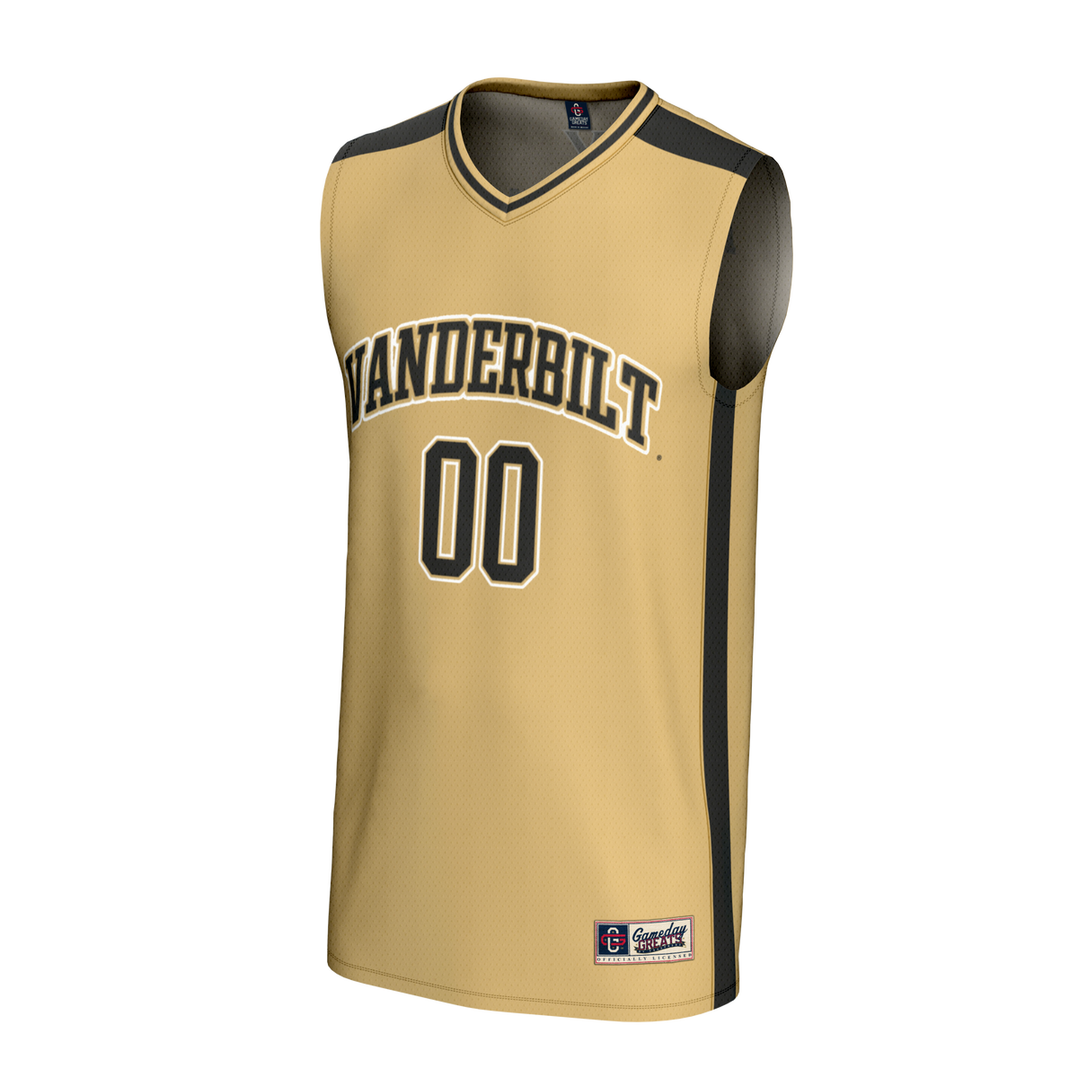 Vanderbilt Commodores NIL Pick-A-Player Lightweight Basketball Fashion Jersey - Gold product image 3, provided for visual